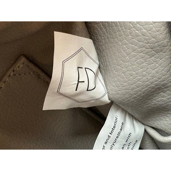 Fawn Design The Original Diaper Bag Gray Vegan Leather Convertible Backpack Tote - Picture 2 of 6